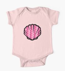 pink seashells pattern One Piece - Short Sleeve