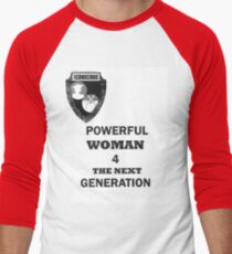 POWERFUL WOMAN Men's Baseball ¾ T-Shirt