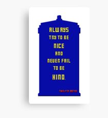 Twelfth Doctor Last Words 2 Canvas Print