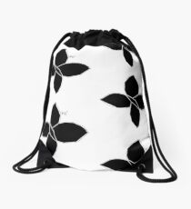 Black Butterfly Drawstring Bag