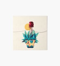 Potted house with plants Art Board