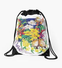 Silvereyes & Flowers Drawstring Bag