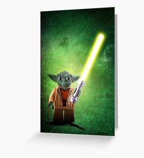 Yoda - Star wars lego digital art. Greeting Card