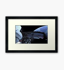 Spacex DON'T PANIC Starman Framed Print