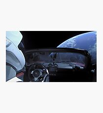 Spacex DON'T PANIC Starman Photographic Print