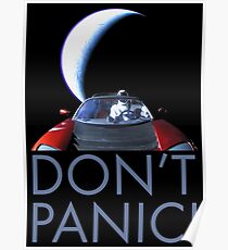 Spacex Starman NICHT PANIK Poster