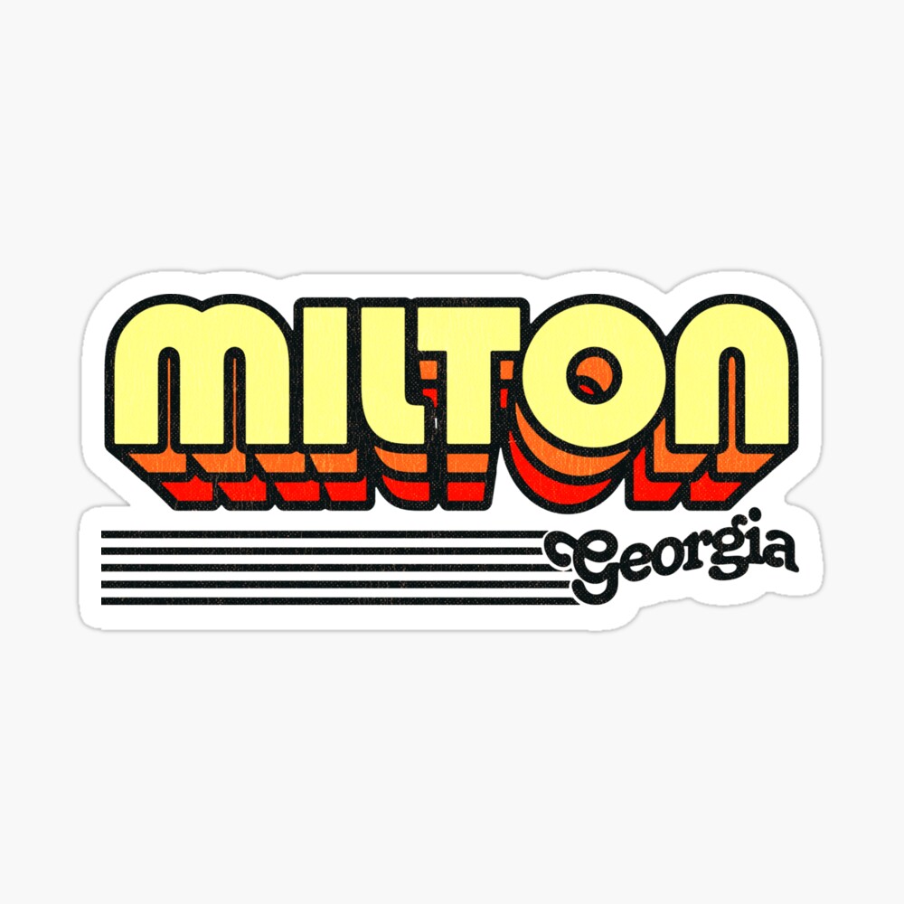 Milton, Georgia | Retro Stripes Sticker