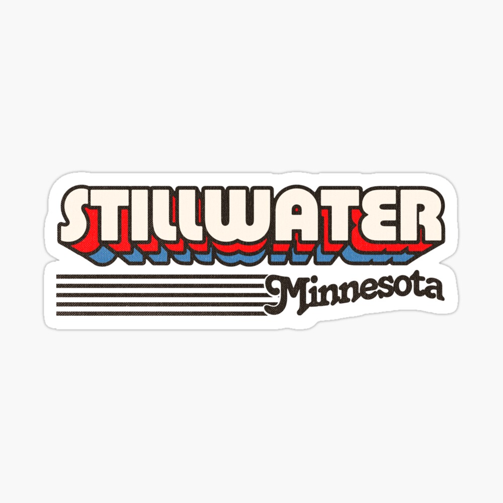 Stillwater, Minnesota | Retro Stripes Sticker