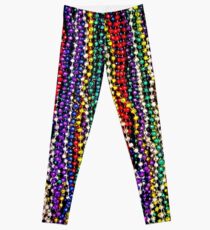 MARDI GRAS : Decorative Necklace Beads Print Leggings