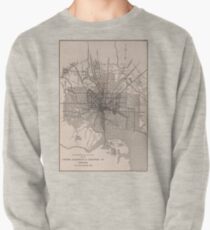 Vintage Baltimore Transit Line Map (1900) Pullover Sweatshirt