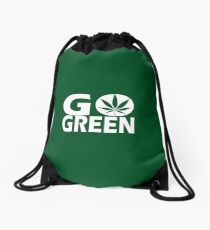 Go green Drawstring Bag