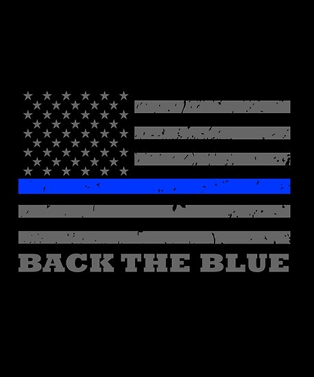 Download "Back The Blue Thin Blue Line American Flag Police Officer ...