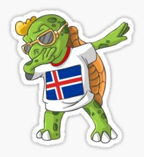 Iceland Dabbing Turtle Sticker