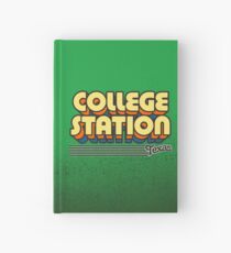 College Station, Texas | Retro Stripes Hardcover Journal