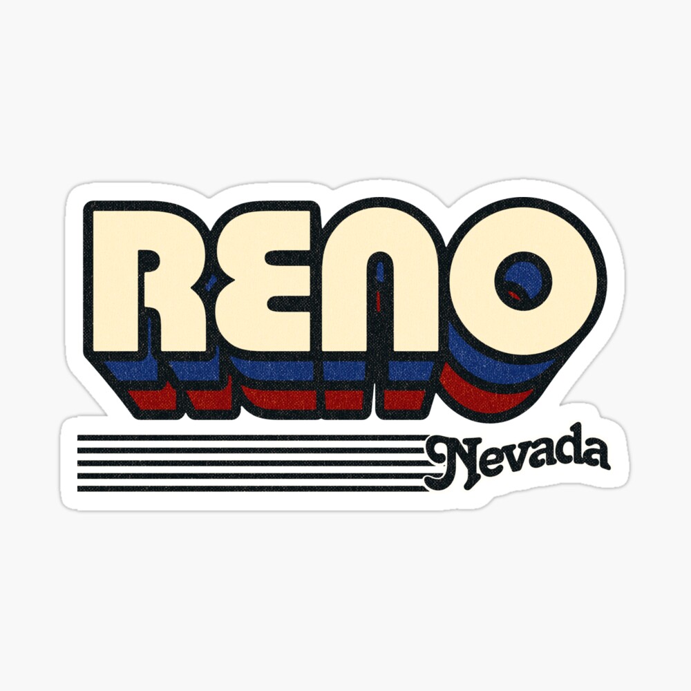 Reno, Nevada | Retro Stripes Sticker