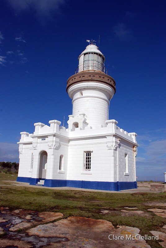 "Point Perpendicular Lighthouse, Jervis Bay, NSW" Posters by Clare