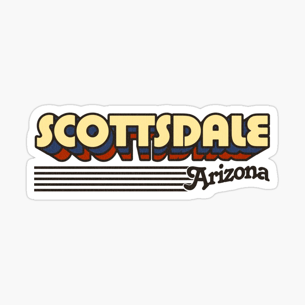 Scottsdale, Arizona | Retro Stripes Sticker