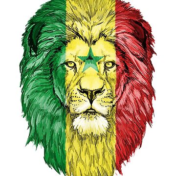 Drapeau Sénégal Lion