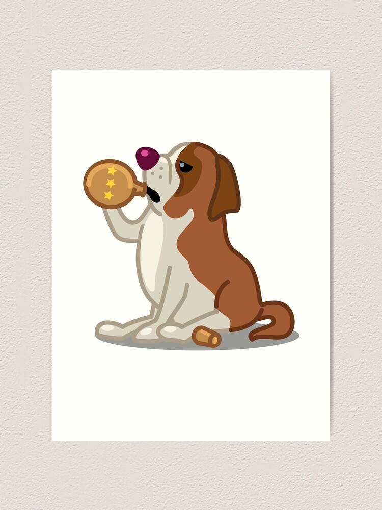 Alternate view of Funny Saint Bernard Tshirt - Dog Gift Ideas for St Bernard and St.Poodle lovers Art Print
