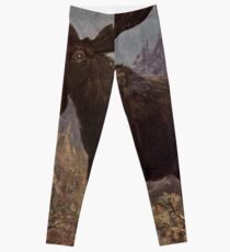 Vintage Moose Painting (1909) Leggings