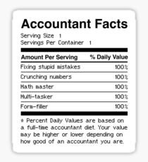 Accountant Facts | Funny Accounting Sticker