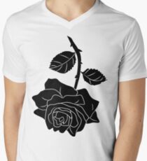 Black Rose Men's V-Neck T-Shirt
