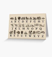 Sea Monster Alphabet Greeting Card