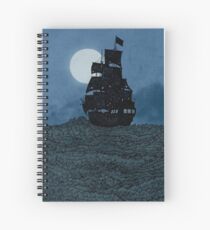 Sailing Under The Moon Spiral Notebook