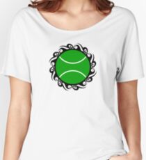 tennis : tribalz Women's Relaxed Fit T-Shirt