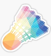 Geometric Badminton Shape Low Poly Badminton Gift Sticker