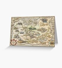 The Wizard of Oz World Map High Quality Greeting Card