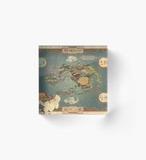 Avatar the Last Airbender Map Books 1-3 High Quality Acrylic Block