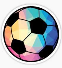 Geometric Soccer Shape Low Poly Soccer Gift Sticker