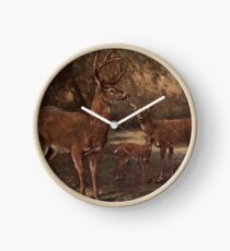Vintage Virginia Deer Malerei (1909) Uhr