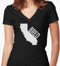 California Bred Women's Fitted V-Neck T-Shirt