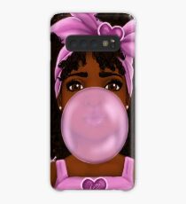 Bubble Gum- Little Black Girl Portrait Case/Skin for Samsung Galaxy