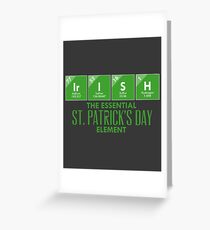 Irish St. Patrick's Day Element Shirt Chemistry Gear in Green Greeting Card