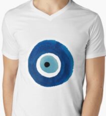 Watercolor Evil Eye (Nazar) Painting V-Neck T-Shirt
