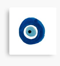 Watercolor Evil Eye (Nazar) Painting Canvas Print
