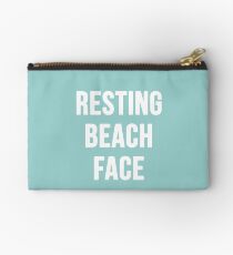 Resting Beach Face Zipper Pouch