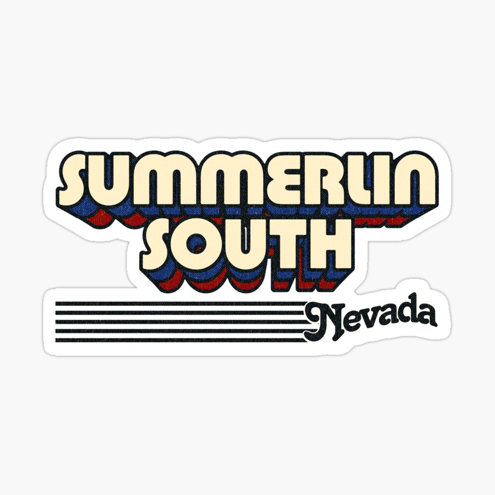 Summerlin South, Nevada | Retro Stripes Sticker