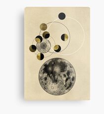 Phases of the Moon Metal Print