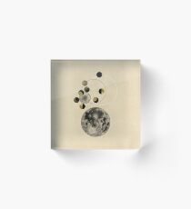 Phases of the Moon Acrylic Block