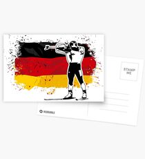 Biathlon - Germany Flag Postkarten
