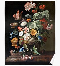 Vintage Floral Oil Painting Poster