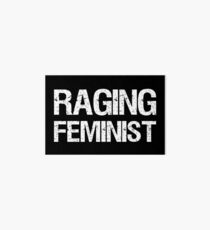 Raging Feminist (white) Art Board Print