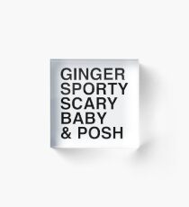 Spice Girls Acrylic Block