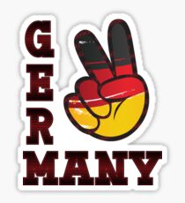 Peace Hand Sign of Germany Flag Graphic T-shirt Sticker