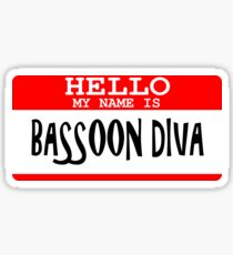 Bassoon Diva - Funny Bassoon T Shirt Sticker