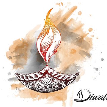 Oil Lamp - Diya, Diwali Festival, Hand Drawn Sketch Vector . Royalty Free  SVG, Cliparts, Vectors, and Stock Illustration. Image 87797868.